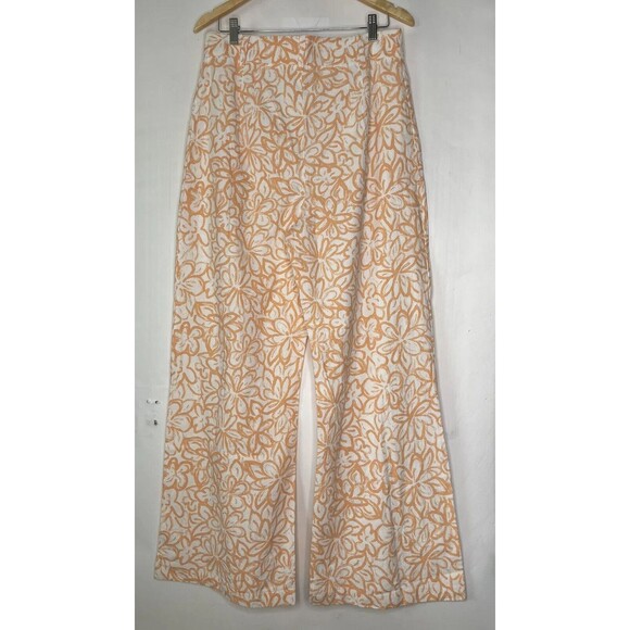 FREE PEOPLE Love So Right Cotton Wide Leg Pants - Color: Orange, Size 14  NWOT - Picture 6 of 8